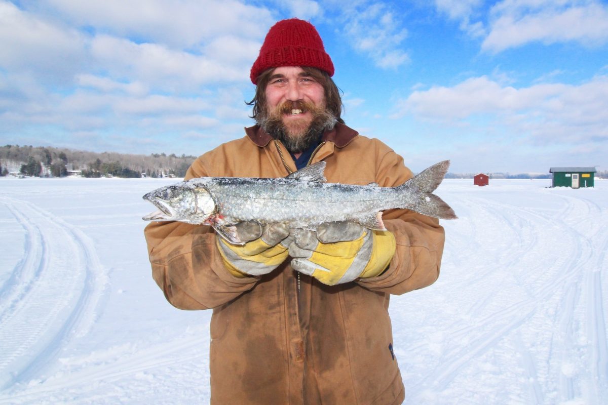 Ice fishing in Canada
