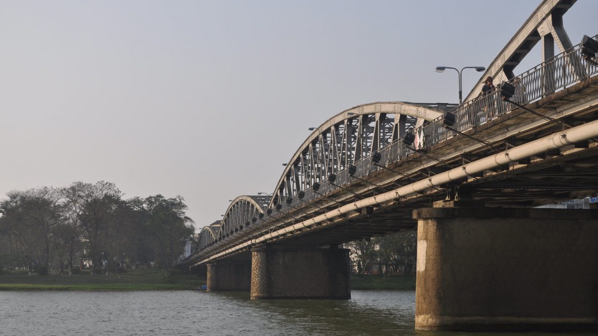 A bridge along the Perfume River in Hue, Vietnam