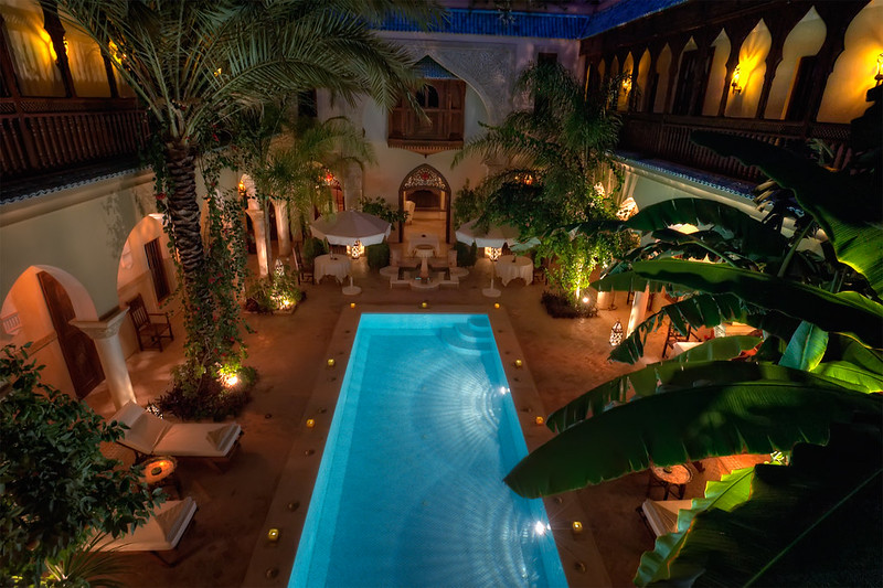Staying in a riad with a lovely outdoor pool in the courtyard is one of the best things to do in morocco