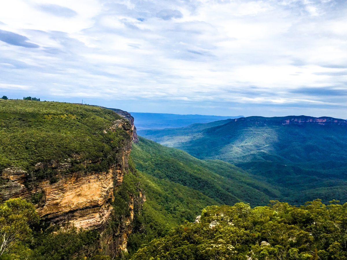 Scenic view of blue mountains in Australia