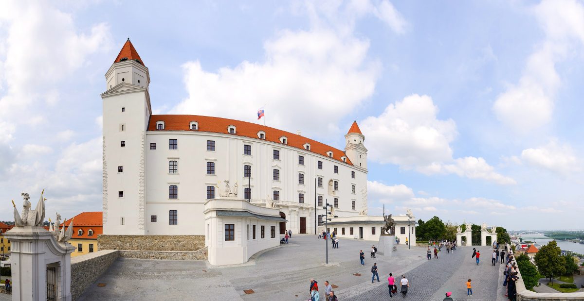 Panoramic view of Bratislava Castle in Slovakia