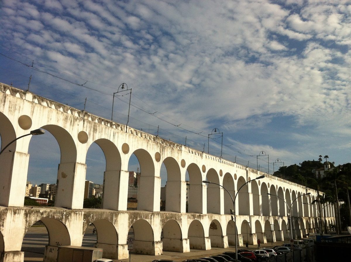 Arcos da Lapa is a magnificent aqueduct built in the mid-18th century that brings water to Rio.