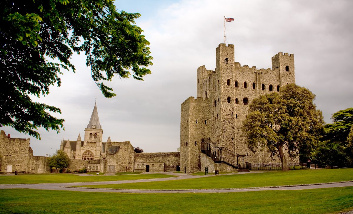 Rochester Castle courtyard, UK Rochester Castle courtyard, UK