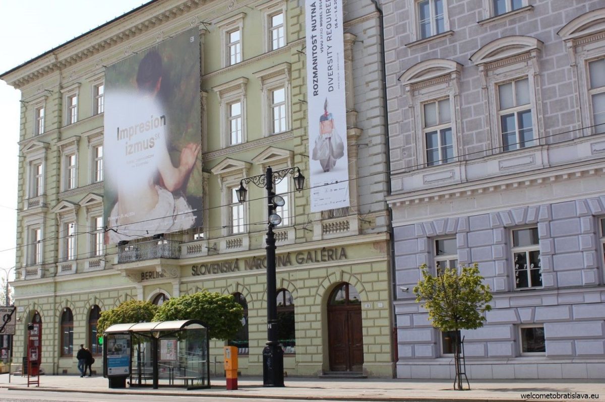 The entrance of Slovak National Gallery in Bratislava 