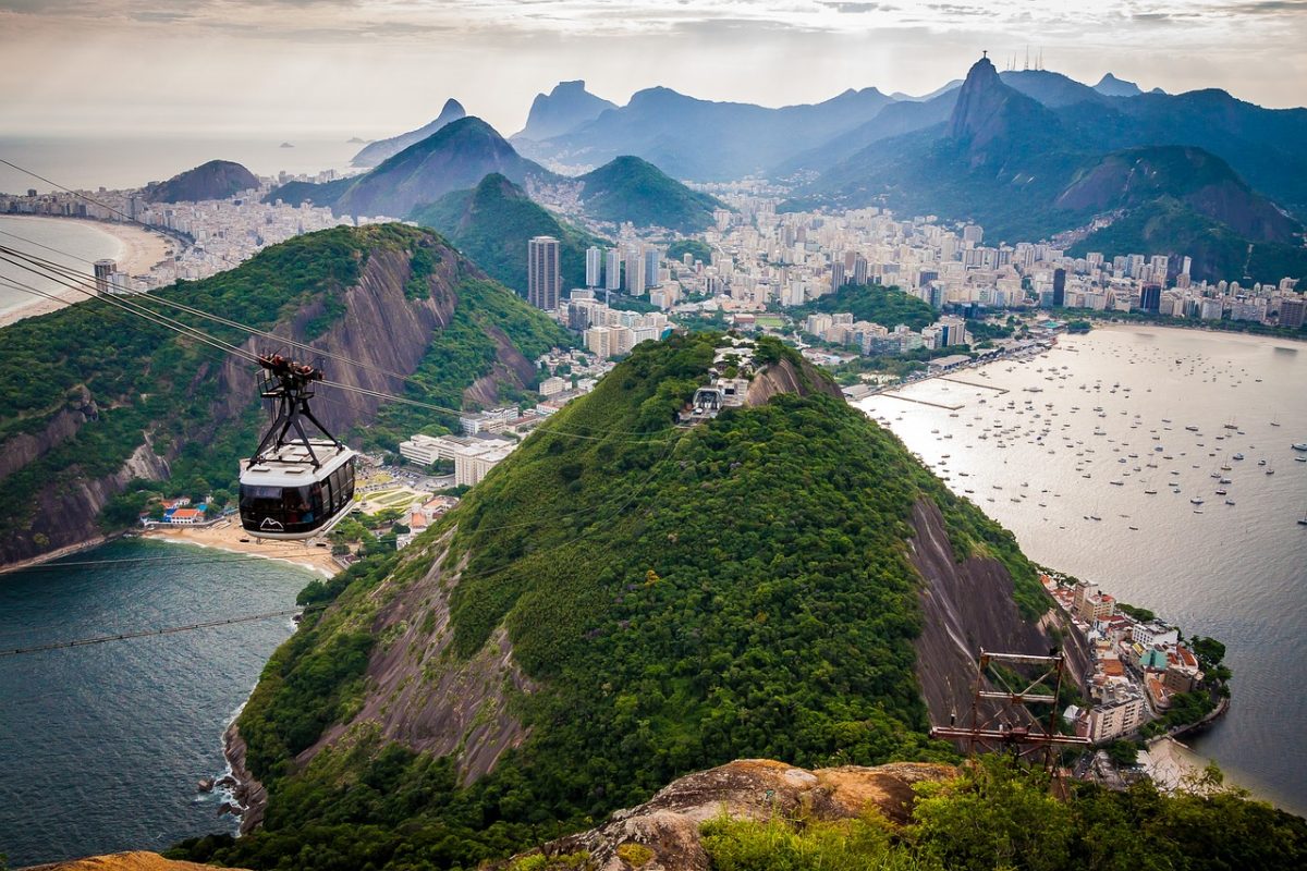 Sugarloaf Mountain is a natural landmark located at the entrance of Rio de Janeiro’s bay.