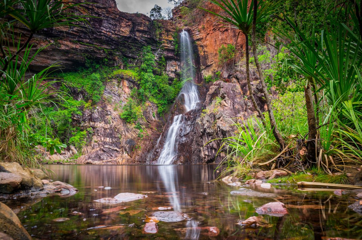 The Tjaynera Falls at Sandy Creek are among the least visited sights of Litchfield National Park in Australia's Northern Territory. The falls can only be reached by a 4x4 track and a walk.
