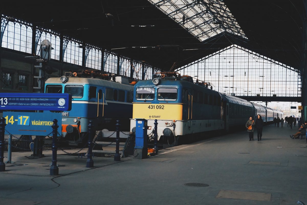 Brastislava central train station to Budapest