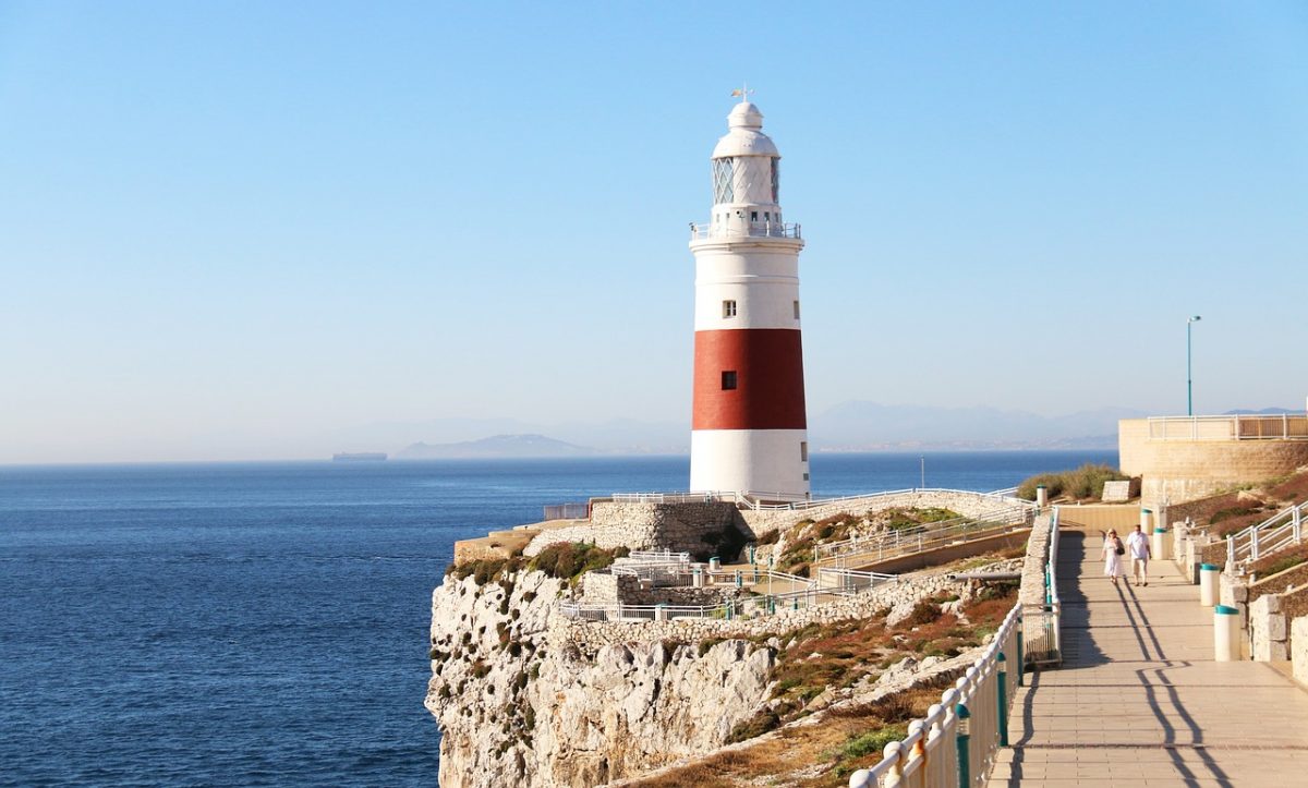 Gibraltar Trinity Lighthouse sits on Europa Point, one of Europe’s southernmost points and it is where the Iberian peninsula ends. 