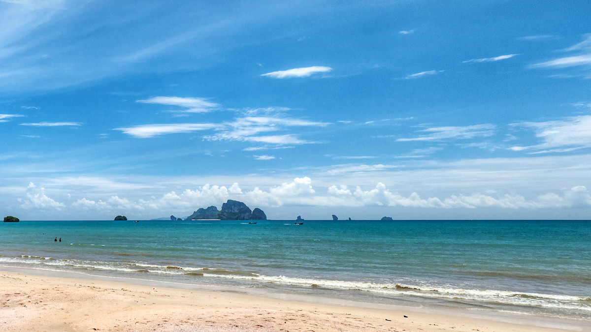 beautiful shot of Ao Nang Beach in Thailand during the summer