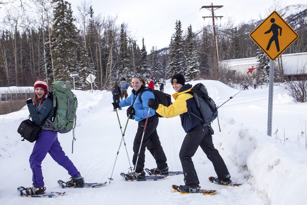 Snowshoeing to the mountains in West Virginia