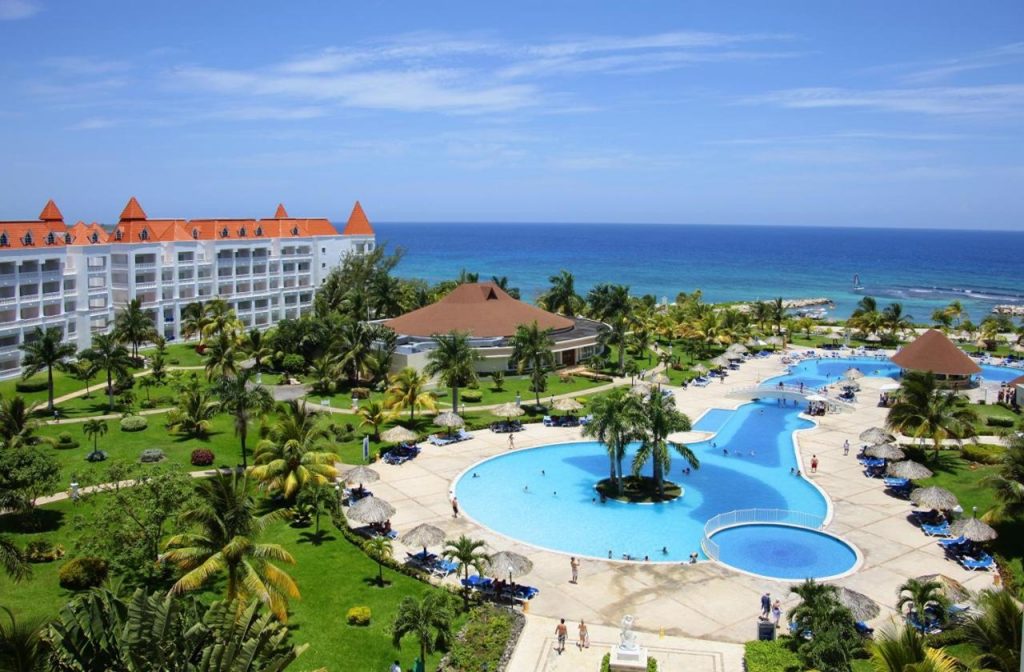 View of the resort and pool area in Bahia Principe Grand Jamaica
