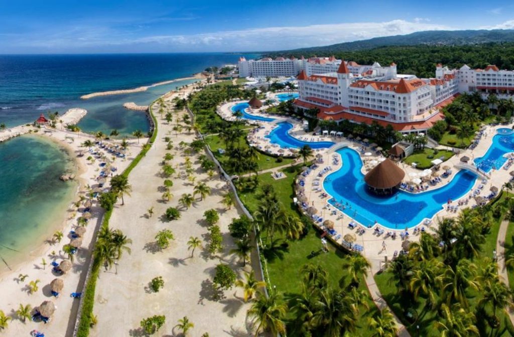 Resort area and nude beach in Bahia Principe Runaway Bay