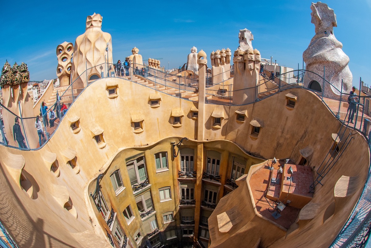 Gaudi, Barcelona, Spain a uniquely designed and built building in Gaudi
