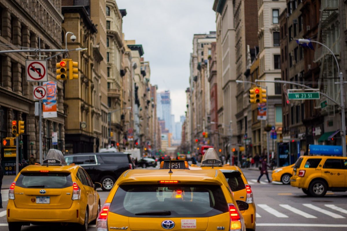 Yellow cabs in New York City