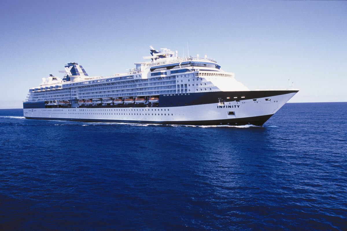 Bliss Cruise's Celebrity Infinity ship at sea