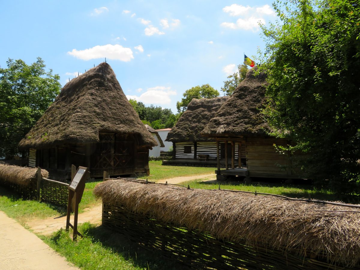 Ancient houses at Village Museum Romania