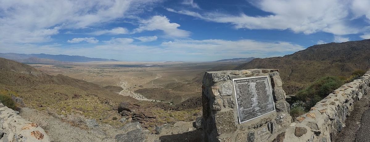 The rugged landscape of Anza-Borrego Desert State Park 