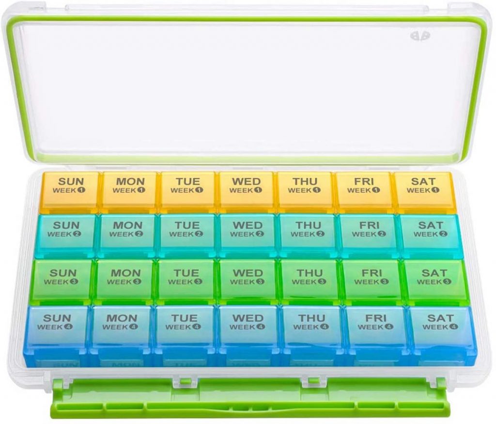 BUG HULL Monthly Pill Organizer,