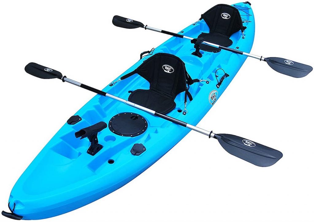 BKC TK219 12.2' Tandem Fishing Kayak in blue