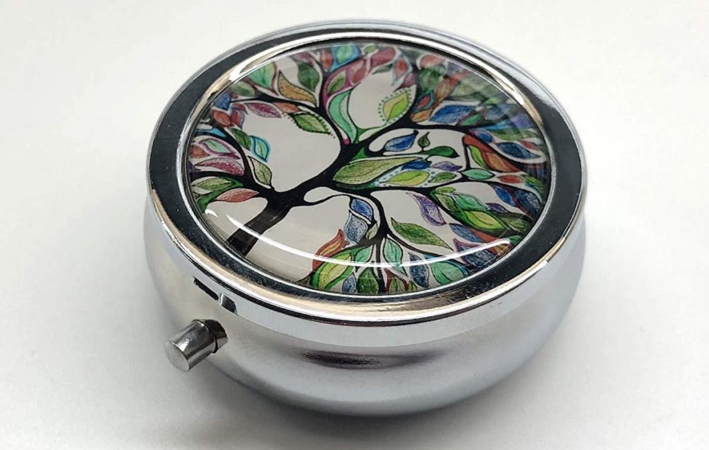 metal box container for pills