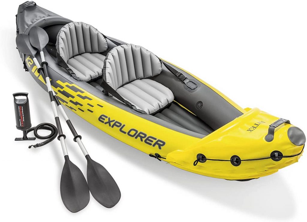 Intex Explorer K2 Kayak, 2-Person Inflatable Kayak in yellow