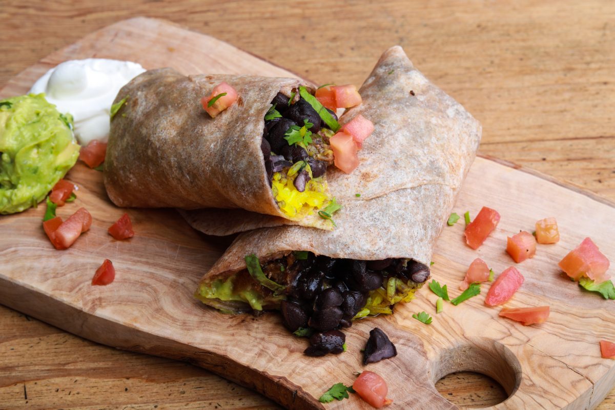 Burritos with beans, a Mexican dish