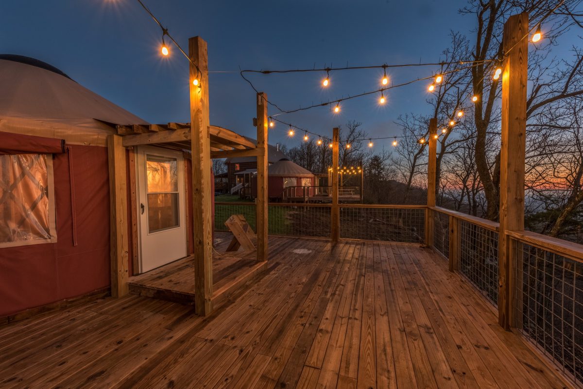 Cherry Blossom yurt's exterior