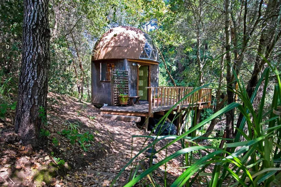Mushroom-shaped accommodation in the middle of the woods