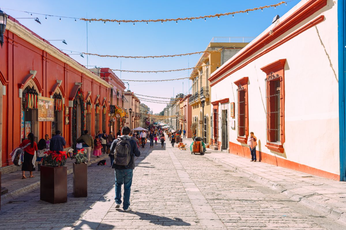 A street in Oaxaca, Mexico