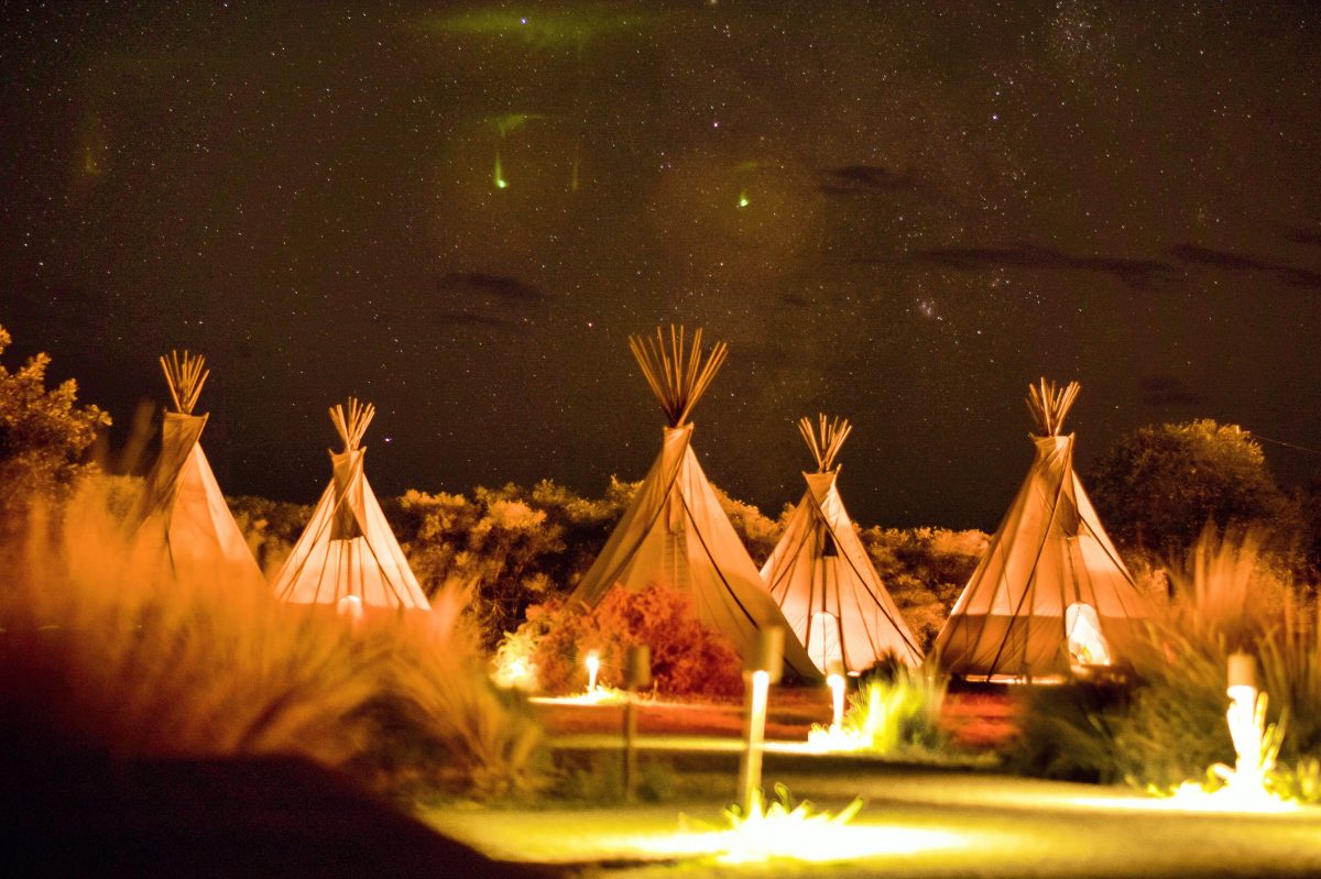 Teepee-style glamping tent on grounds Teepee-style glamping tent on grounds