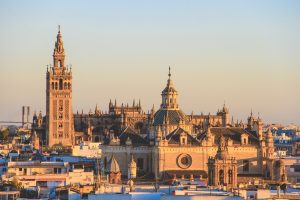 Seville Sunset over Cathedral of Saint Mary of the See