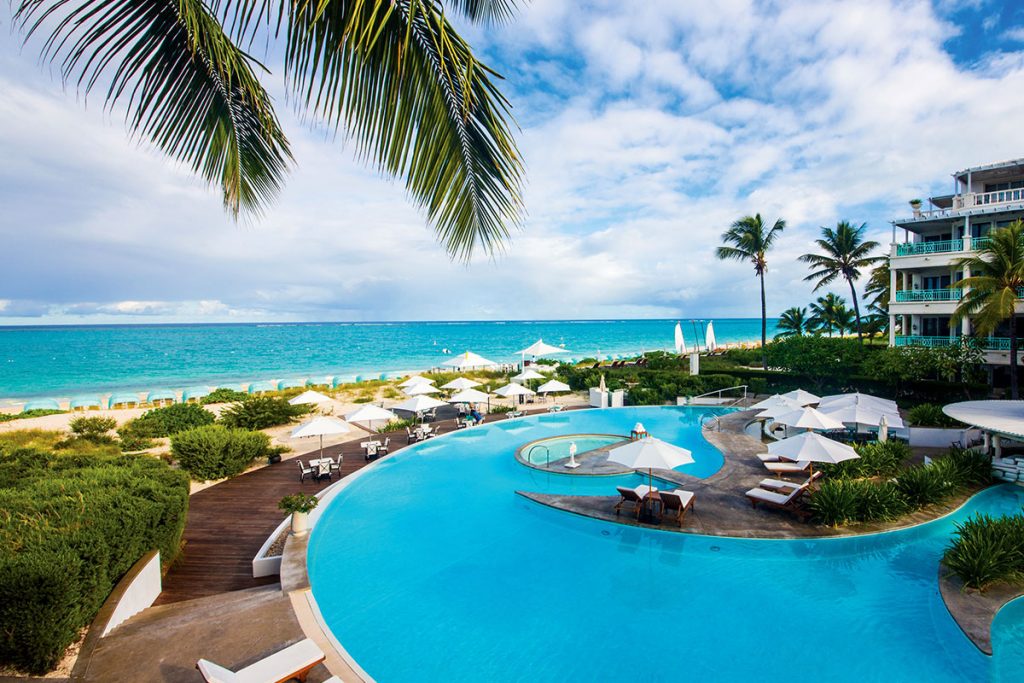 Aerial shot of the breathtaking Palms Turks and Caicos in Providenciales Aerial shot of the breathtaking Palms Turks and Caicos in Providenciales