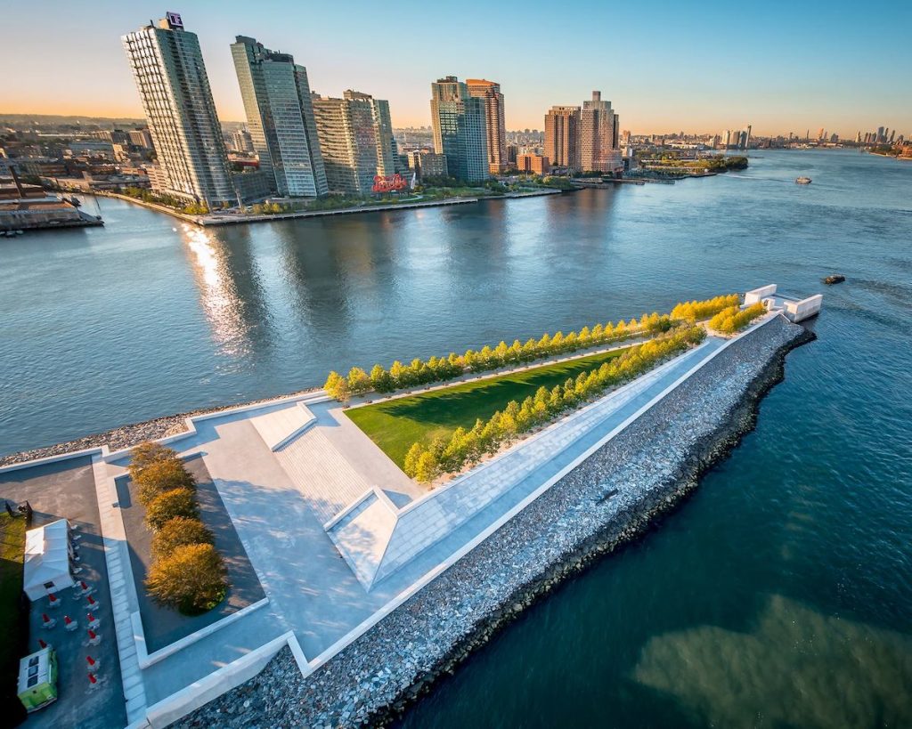 The 4-acre plot of Four Freedoms Park in Roosevelt Island