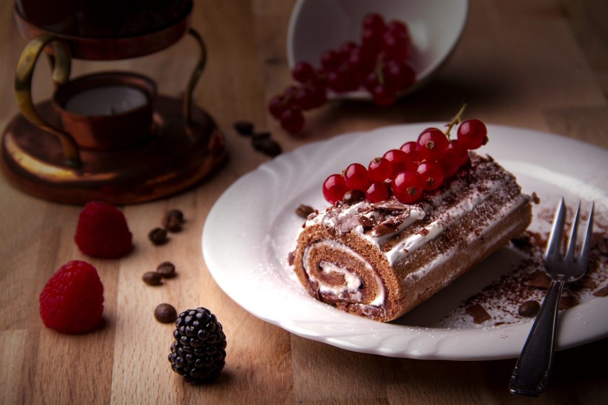 a black forest cake roll