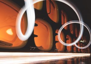 A shot of a unique capsule hotel in Kyoto, Japan