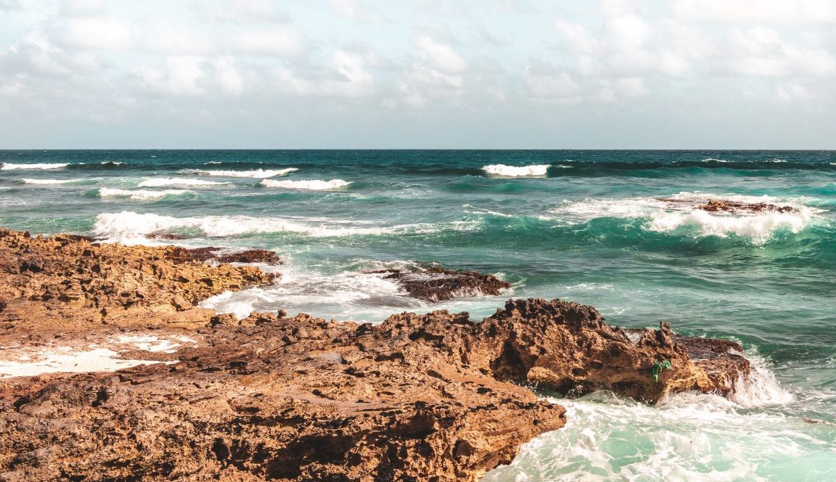 rocky shore in Grand Turks rocky shore in Grand Turks