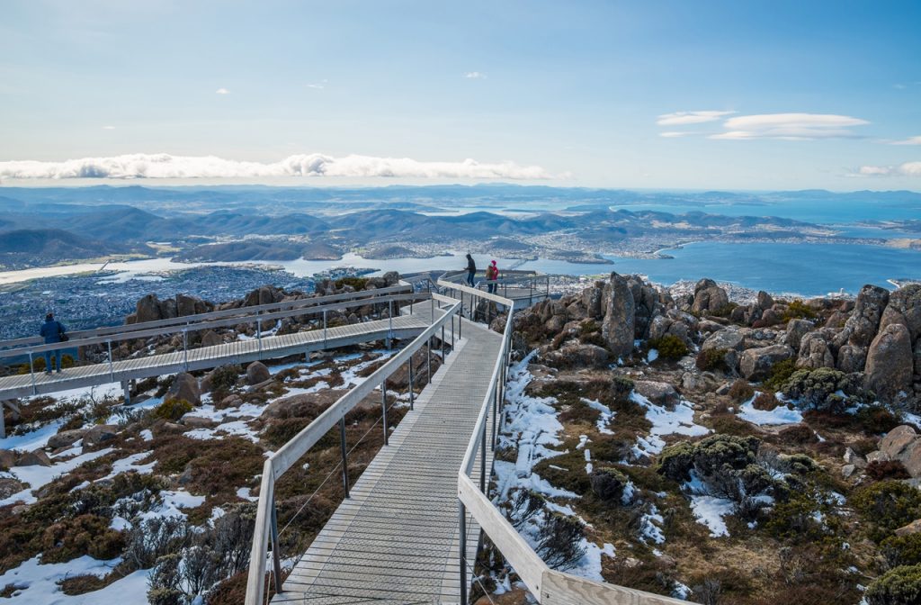 Top view of Mount Wellington in Hobart