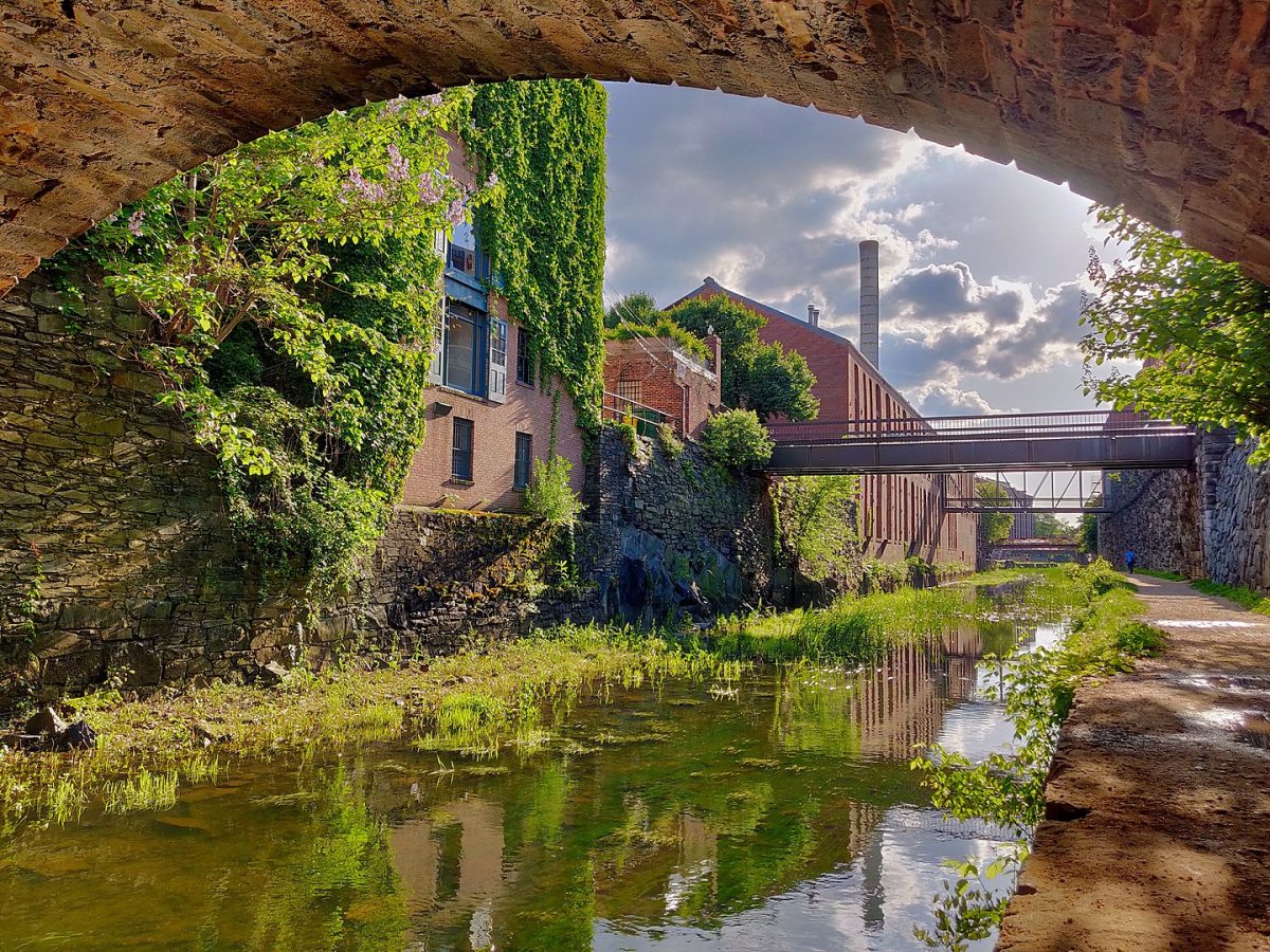 under the famous canal in washington dc