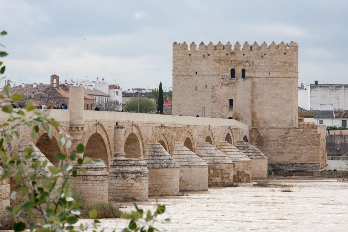 a sturdy bridge with thick columns