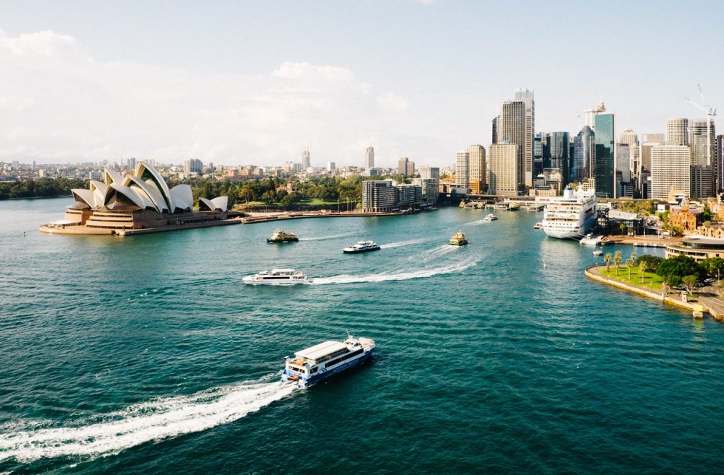 Aerial view of Sydney