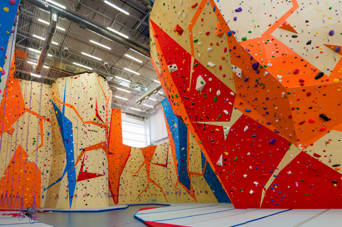 a vast and colorful indoor bouldering gym a vast and colorful indoor bouldering gym