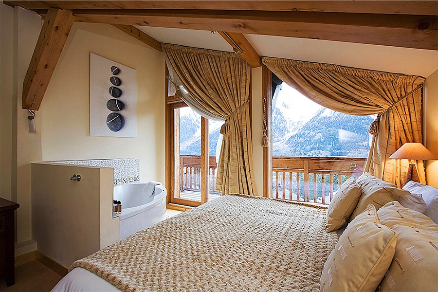 a room with a view of mont blanc