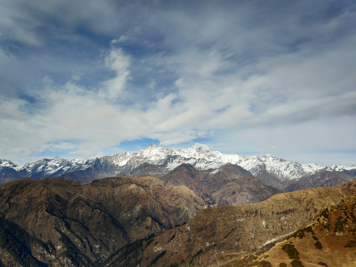 stunning view of a snow-capped himalayans stunning view of a snow-capped himalayans