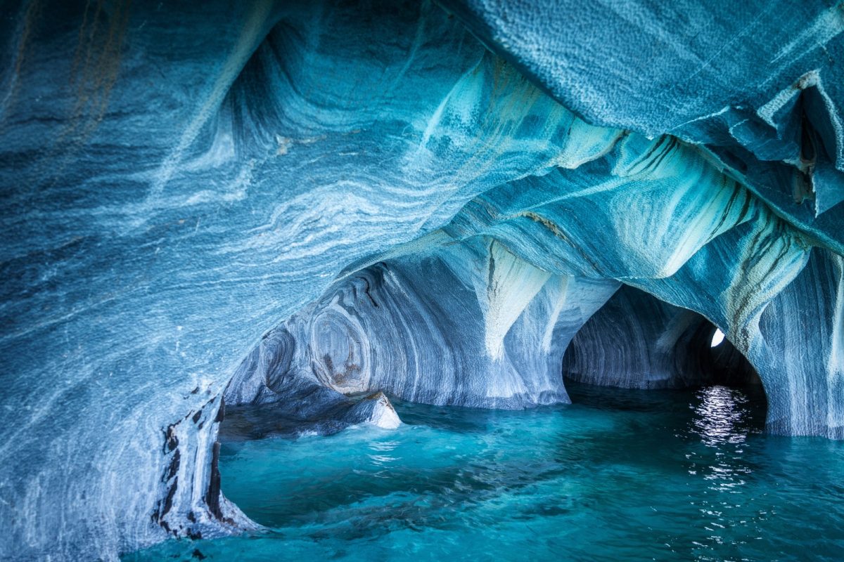 Marble cave boasting its hued cave formations