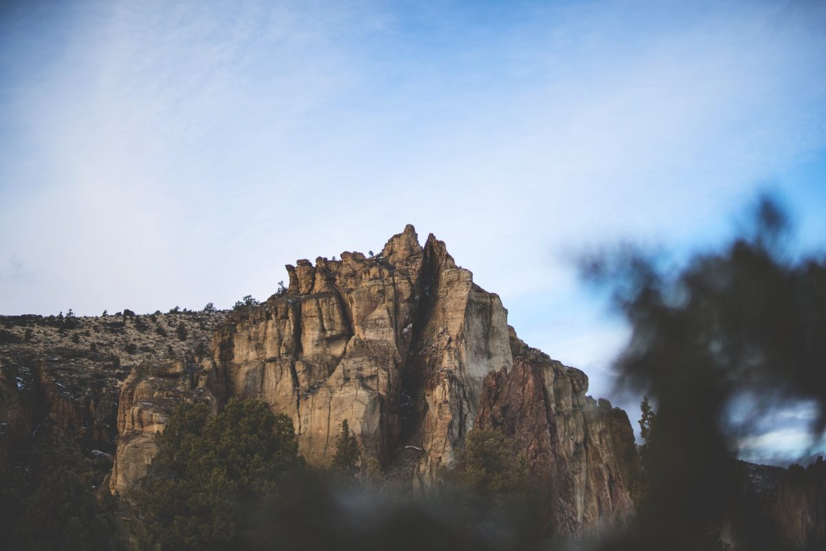 a cliff at Smith Rock State Park a cliff at Smith Rock State Park