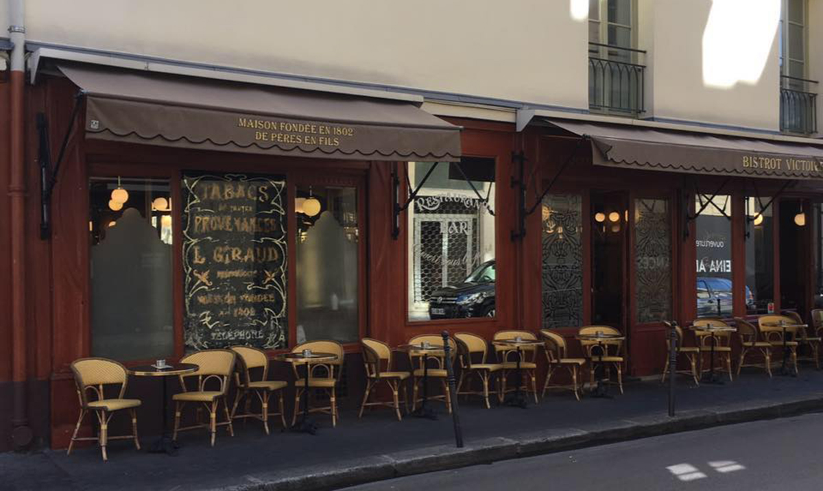 outside a classic French restaurant in Paris outside a classic French restaurant in Paris