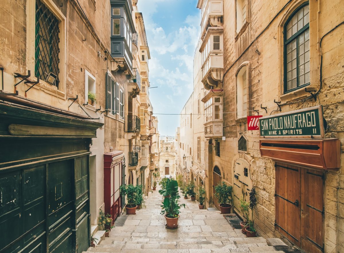 An old street in Malta, Europe