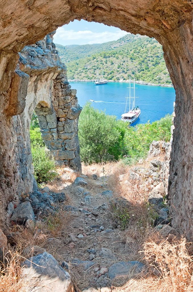 St. Nicholas church on Gemiler Island, Fethiye, Turkey St. Nicholas church on Gemiler Island, Fethiye, Turkey