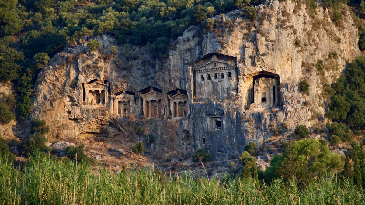 tombs carved on the rocks tombs carved on the rocks