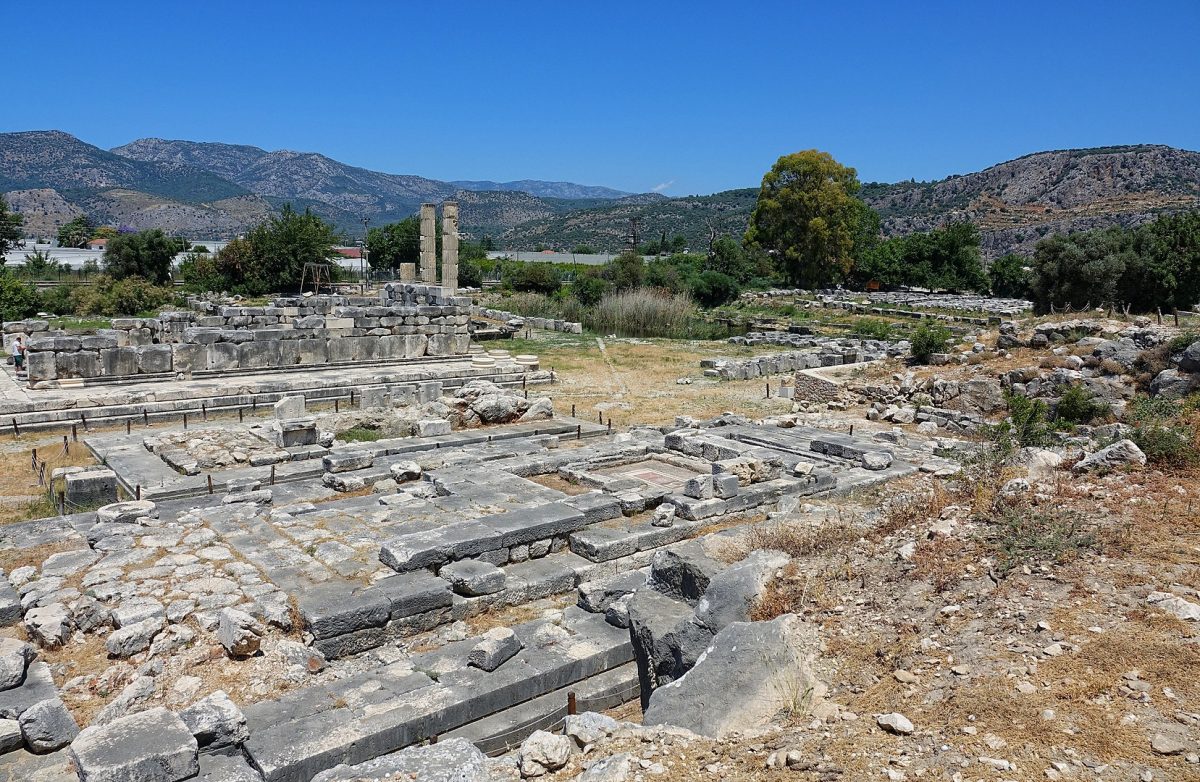 the ruins of the ancient city of letoon, turkey the ruins of the ancient city of letoon, turkey